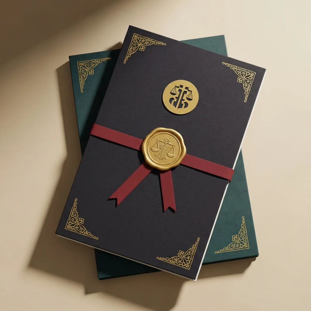 Юридические документы с золотой печатью